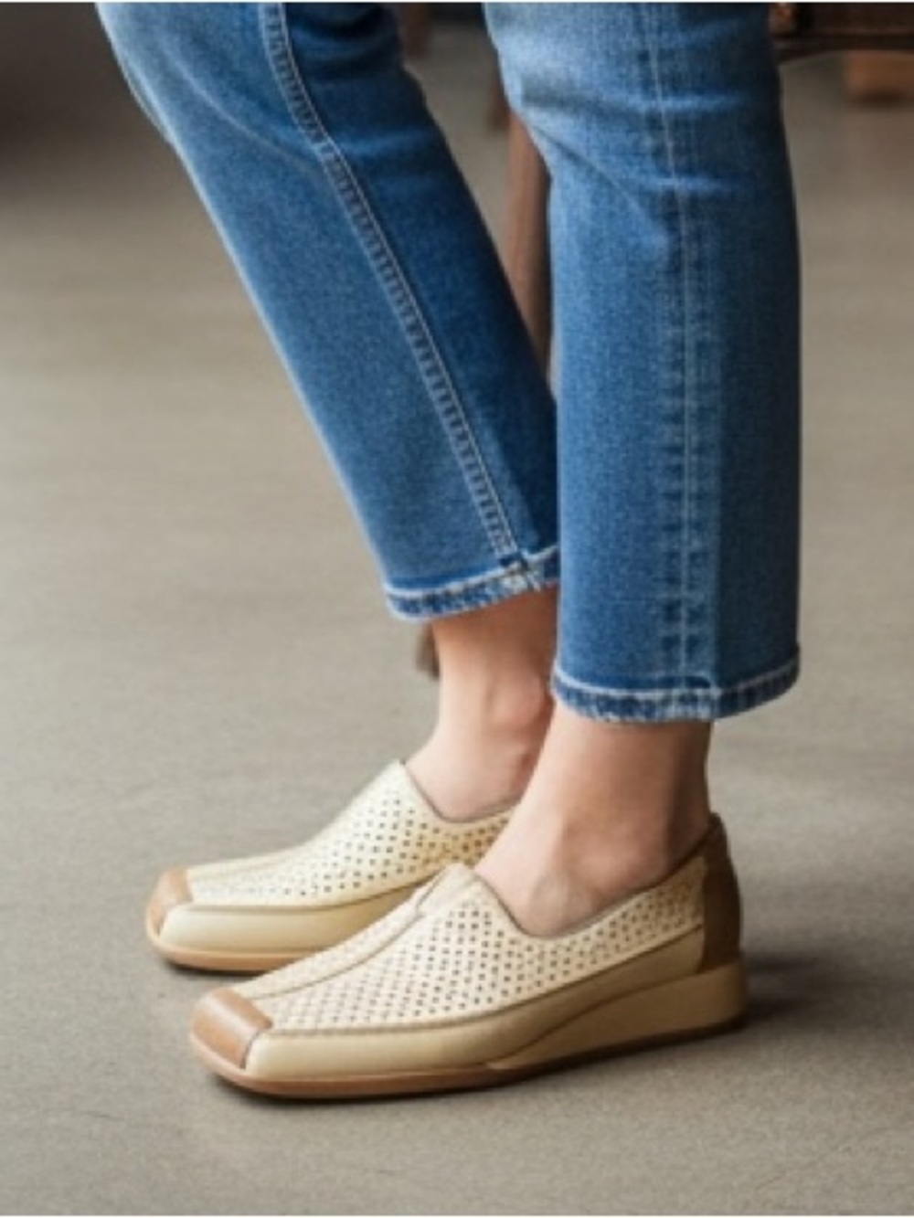 Rieker Neutral Slip On Comfort Square Toe Lightweight Breathable Shoes Size EU38